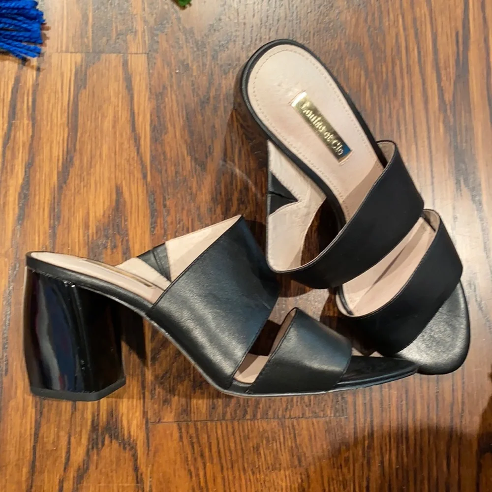 Louis et Cie heels black with modern heel worn once euc 7.5 from the RealReal - Picture 1 of 3